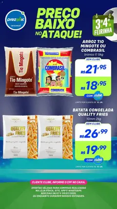 Prezunic Folheto - válido de 08.07.2025 | Página: 7 | Produtos: Arroz tio mingote, Arroz, Baixo, Batata