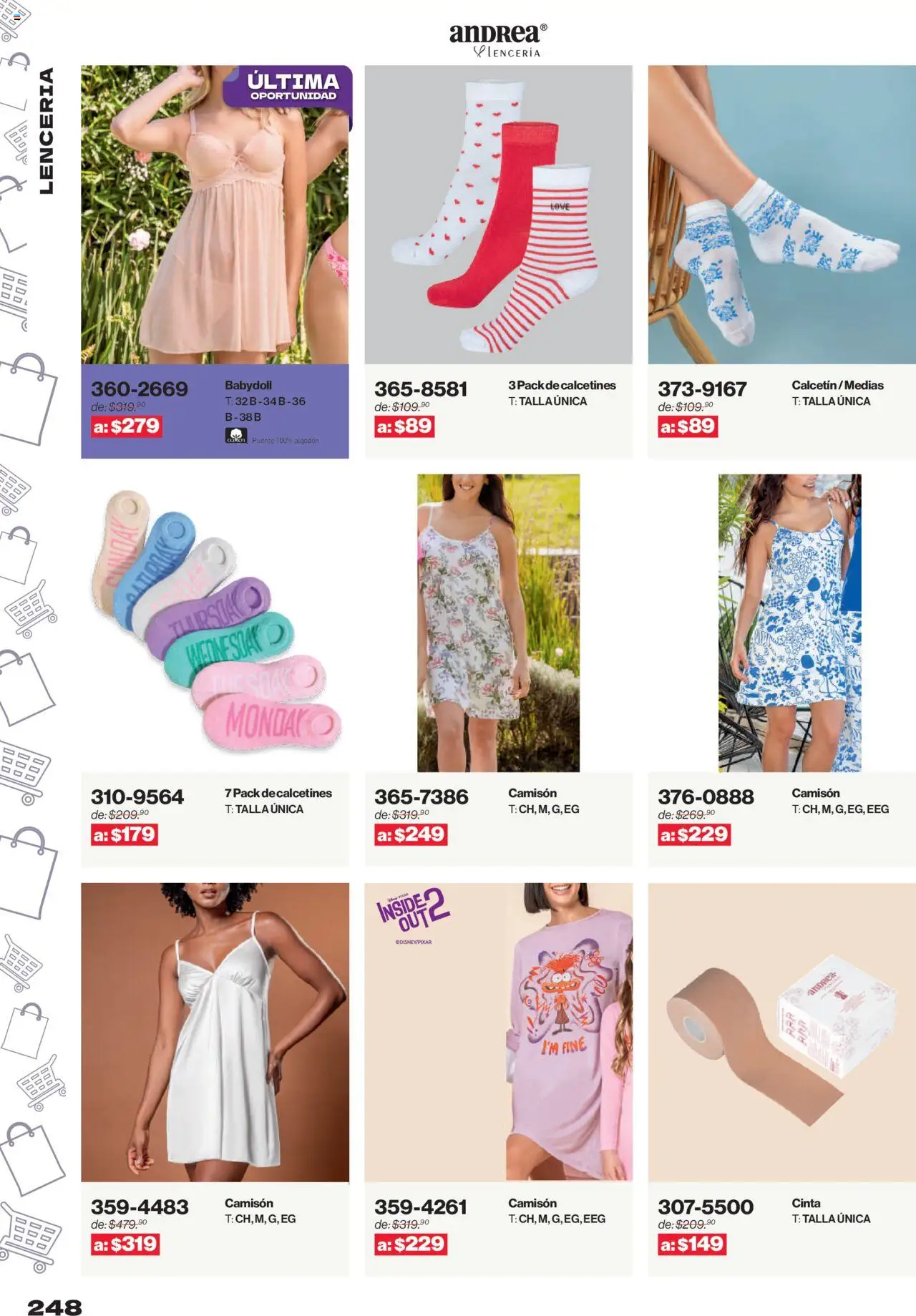 Nuevas ofertas de Andrea válidas en toda la República Mexicana desde el 10.08.2025. ¡Encuentra las mejores ofertas en Andrea - Catálogo Outlet! | Página: 248 | Productos: Algodón, Cinta, Lenceria, Camisón