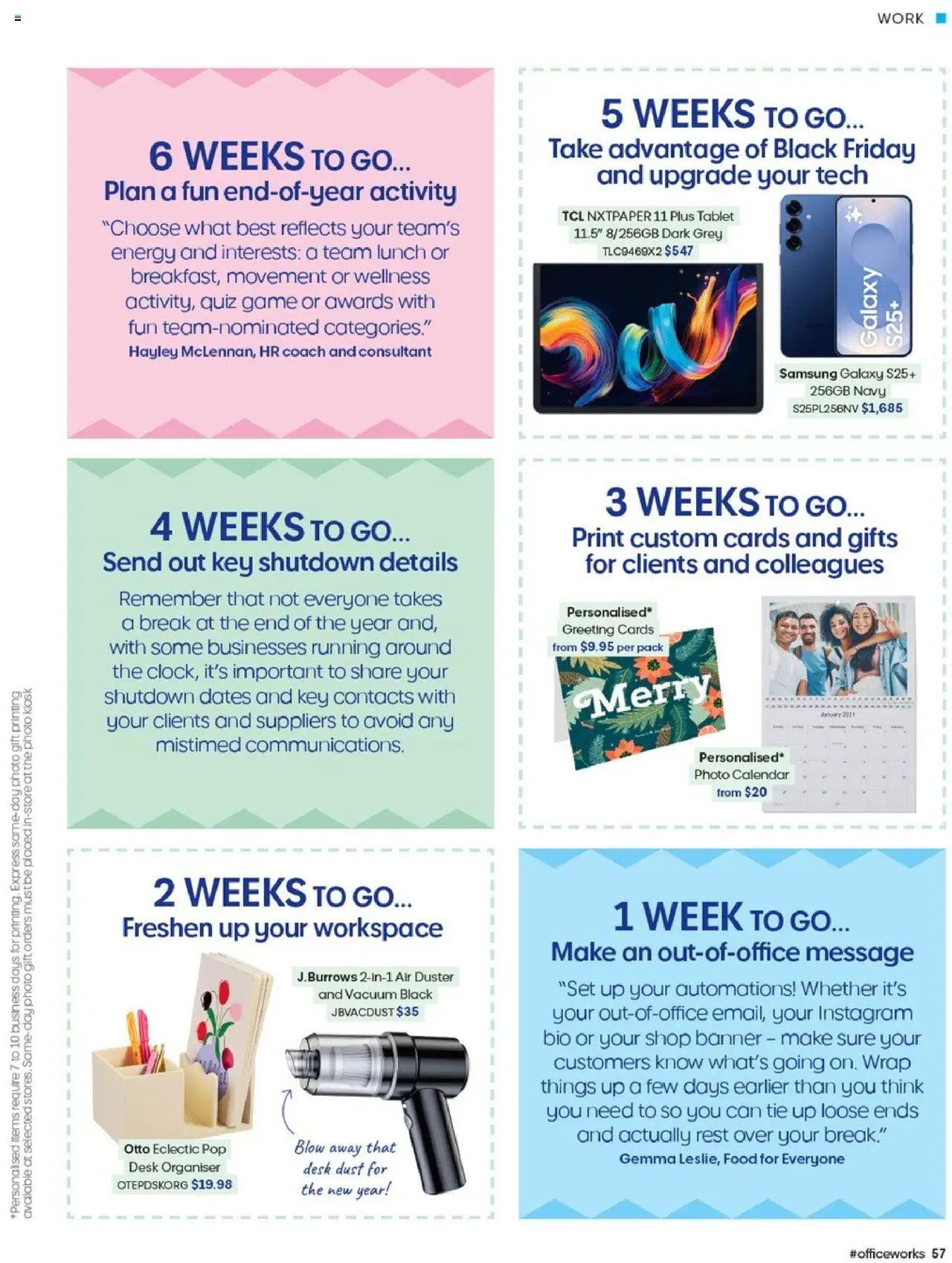 Officeworks catalogue - valid from 13.10.2025 | Page: 57 | Products: Desk, Tie, Tablet, Game