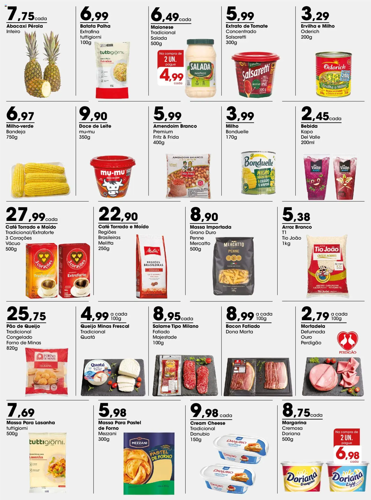 Zaffari Folheto - válido de 09.03.2026 | Página: 2 | Produtos: Salame, Mortadela, Arroz, Abacaxi