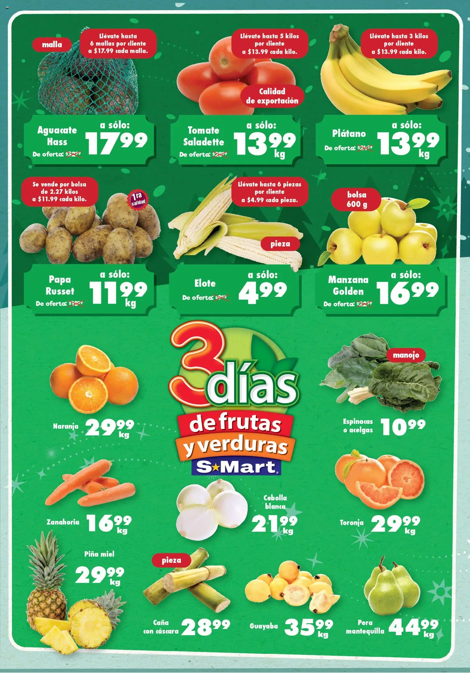 Nuevas ofertas de S-Mart válidas en toda la República Mexicana desde el 11.11.2025. ¡Encuentra las mejores ofertas en S-Mart folleto! | Página: 1 | Productos: Plátano, Manzana, Mantequilla, Malla