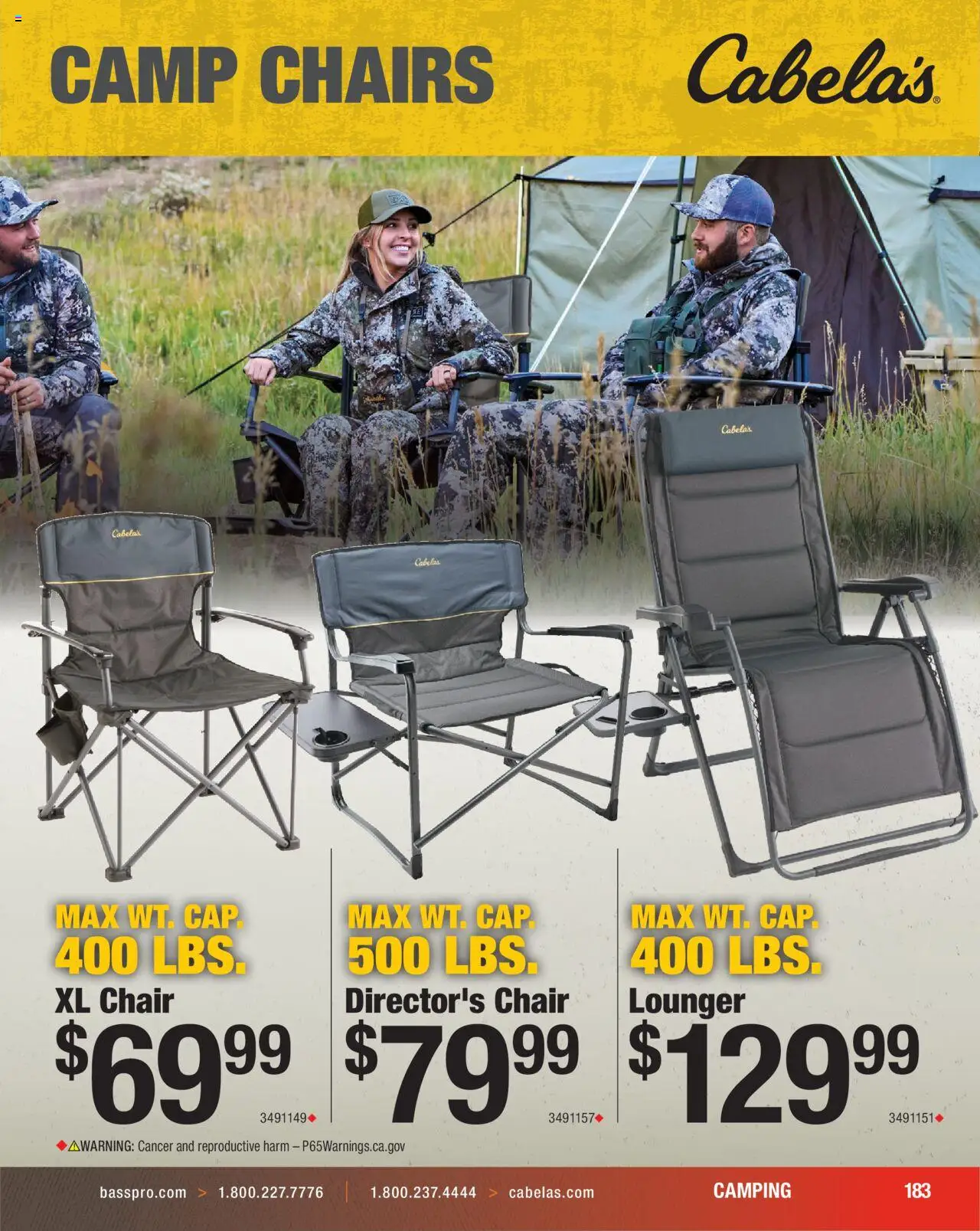Cabela's Hunting Master 25 - valid from 11.08.2025 | Page: 183 | Products: Chair, Cap