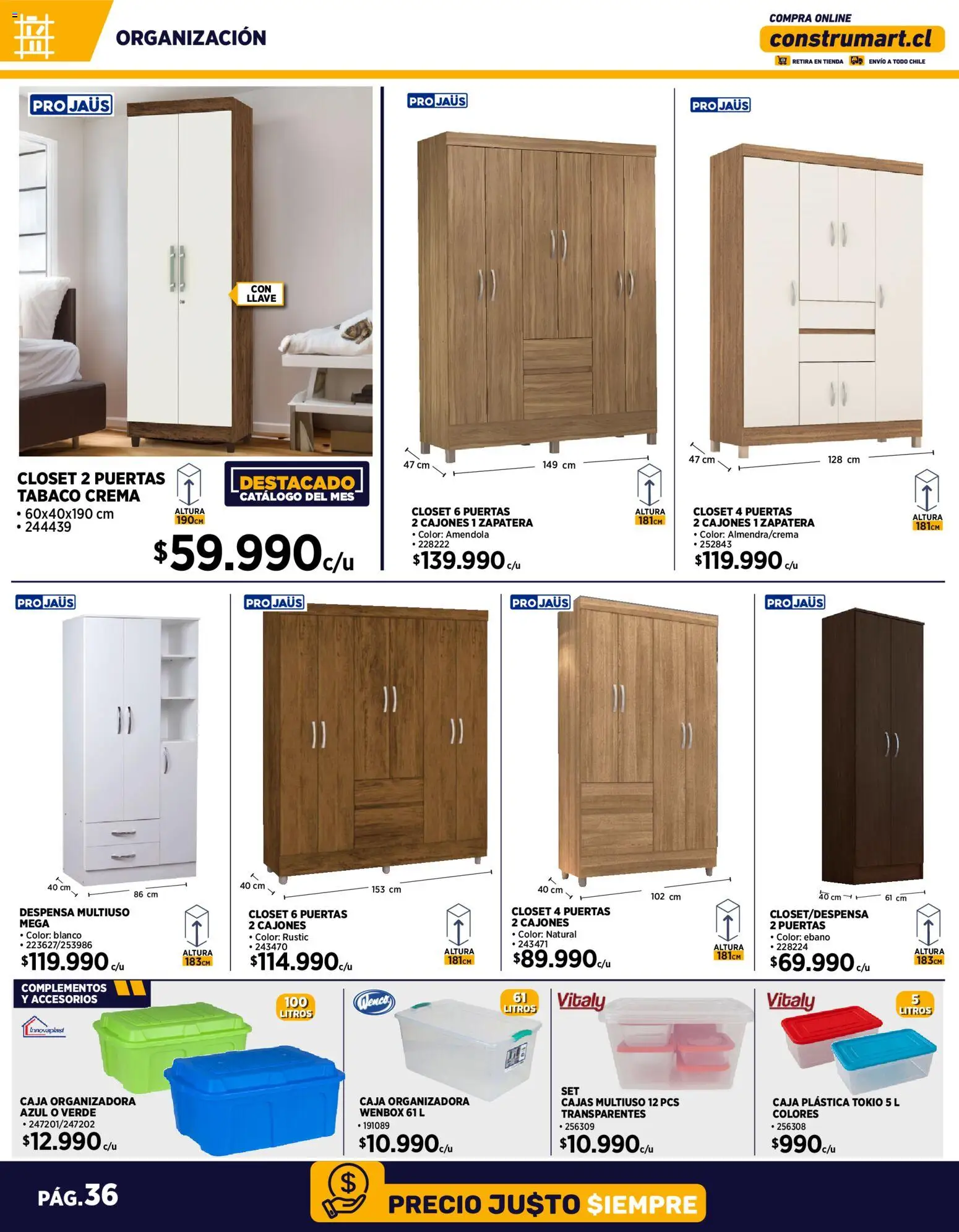Construmart Ofertas │ válido desde el 01.12.2025 | Página: 36 | Productos: Caja, Closet, Llave, Crema