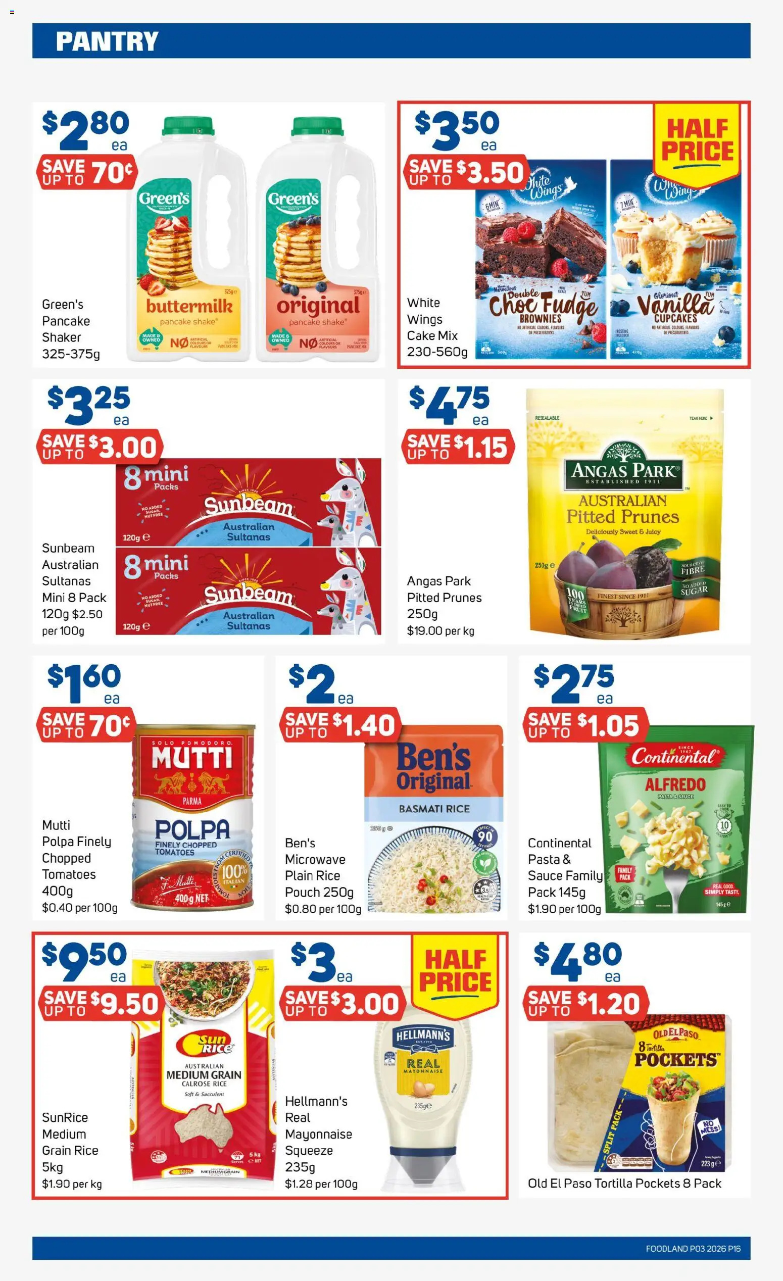 Foodland catalogue - valid from 14.01.2026 | Page: 16 | Products: Rice, Mayonnaise, Sugar, Microwave
