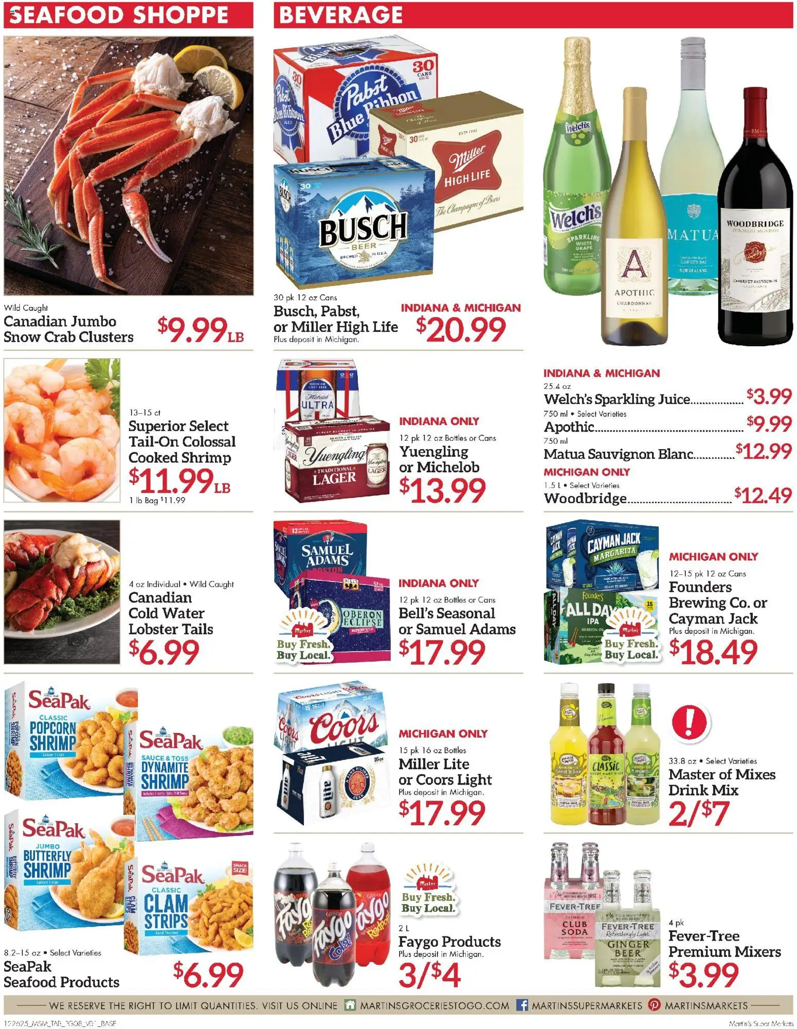 Martin’s Weekly Ad - valid from 28.12.2025 | Page: 8 | Products: Ginger, Water, Sauce, Seafood