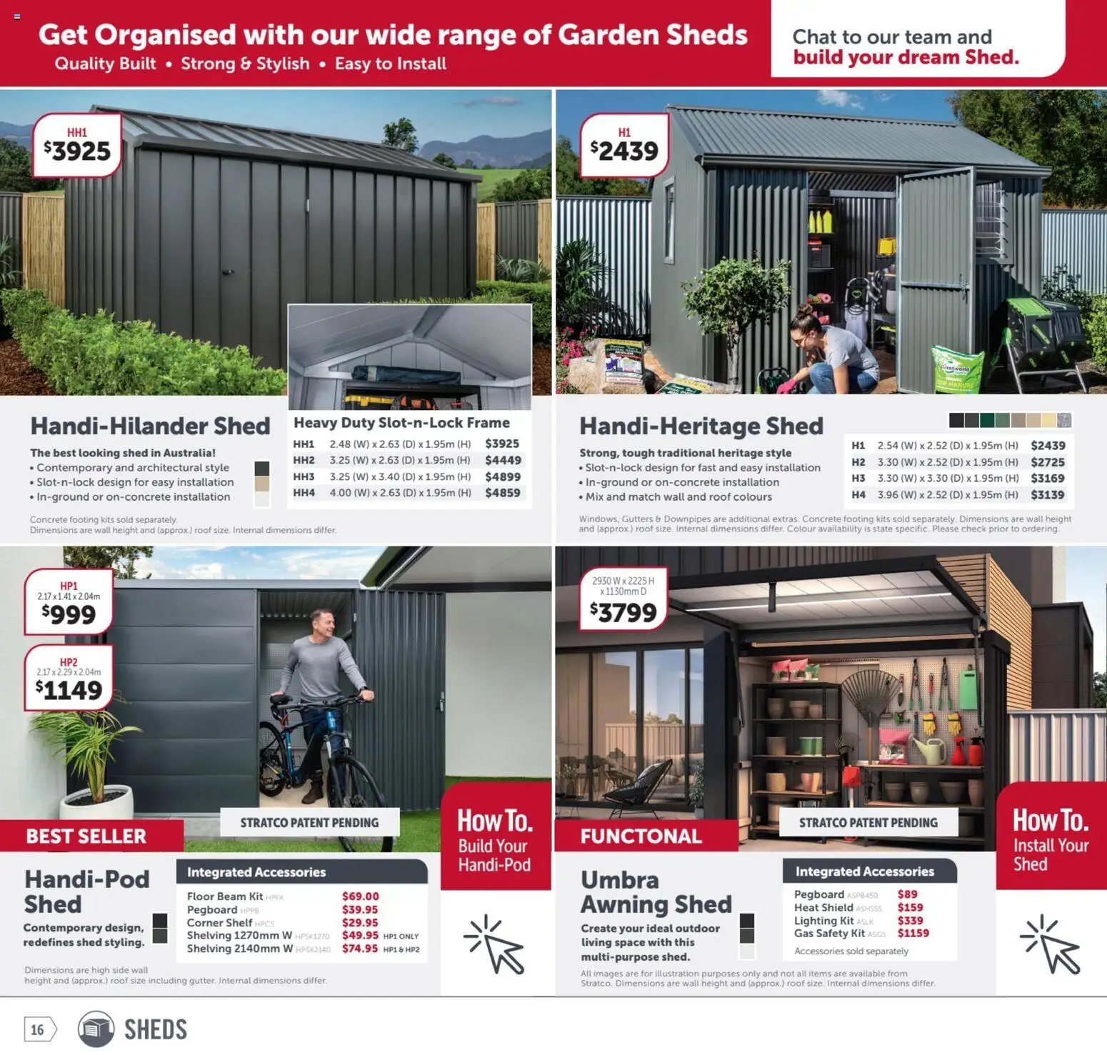 Stratco catalogue - valid from 23.01.2026 | Page: 16 | Products: Shelf, Kits, Accessories, Multipurpose