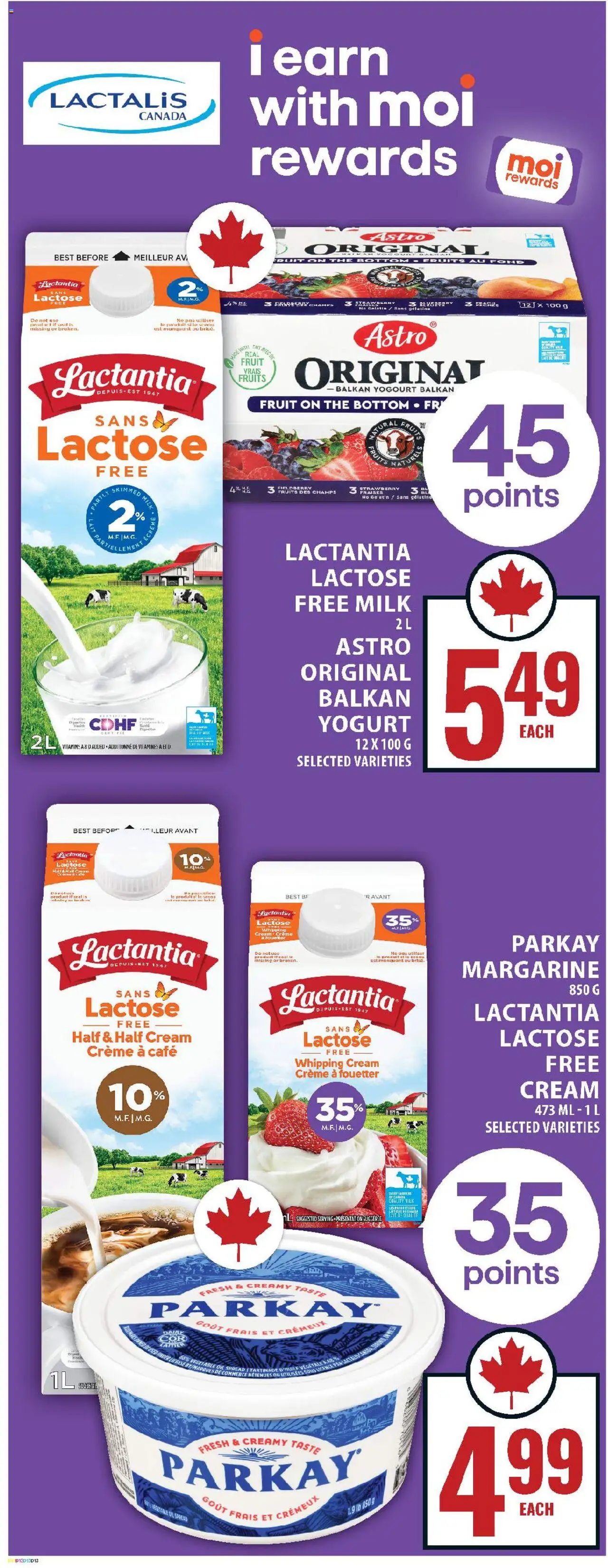 Food Basics flyer valid from 14.08.2025 | Page: 10 | Products: Cream, Milk, Yogurt