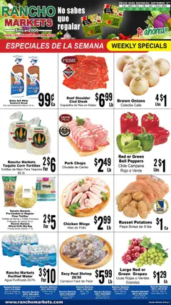 Preview of Rancho Markets weekly ads valid from 16.09.2025