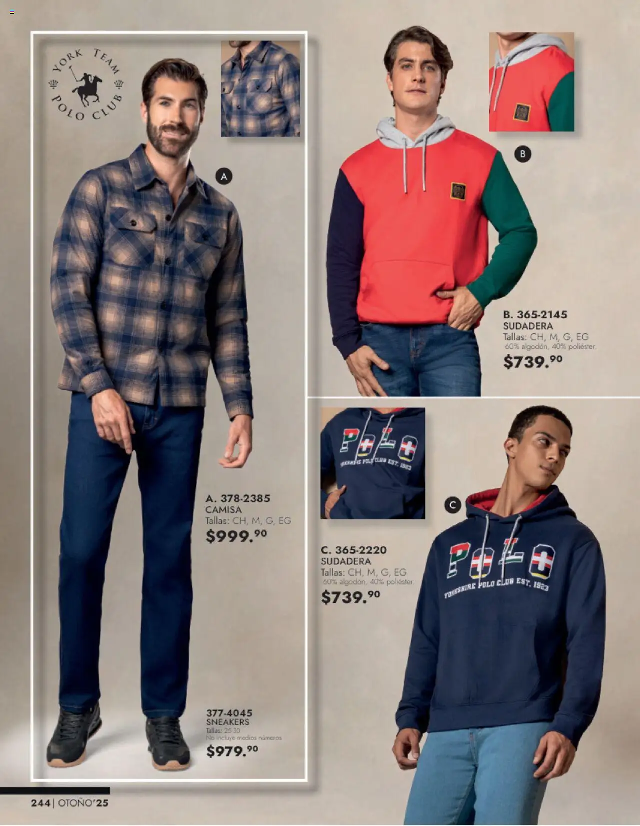Nuevas ofertas de Andrea válidas en toda la República Mexicana desde el 24.08.2025. ¡Encuentra las mejores ofertas en Andrea - Catálogo Vestir Caballero! | Página: 82 | Productos: Camisa, Sudadera