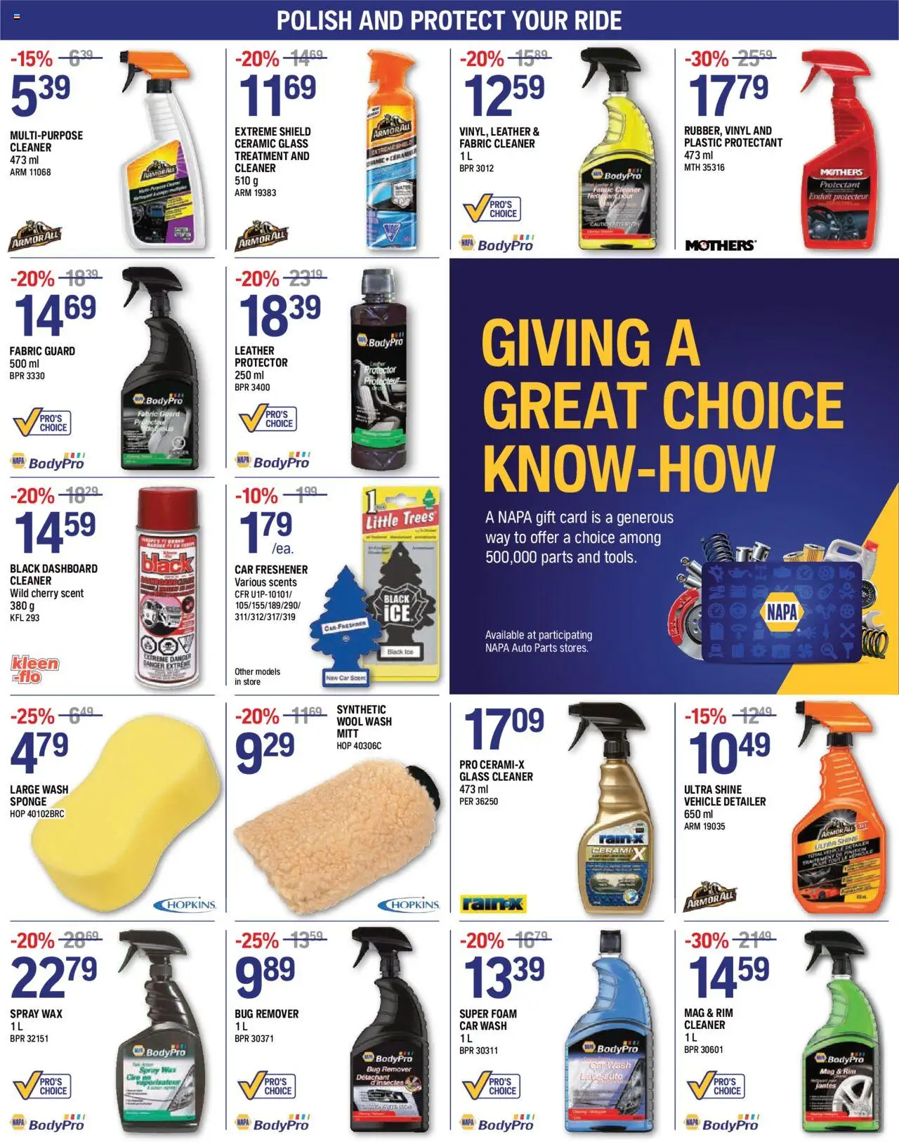 NAPA Auto Parts flyer valid from 01.08.2025 | Page: 6 | Products: Sponge