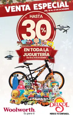 Vista previa de Del Sol y Woolworth catálogo Venta Especial Navidad, nuevo folleto de la tienda, válido en México a partir del 19.12.2025