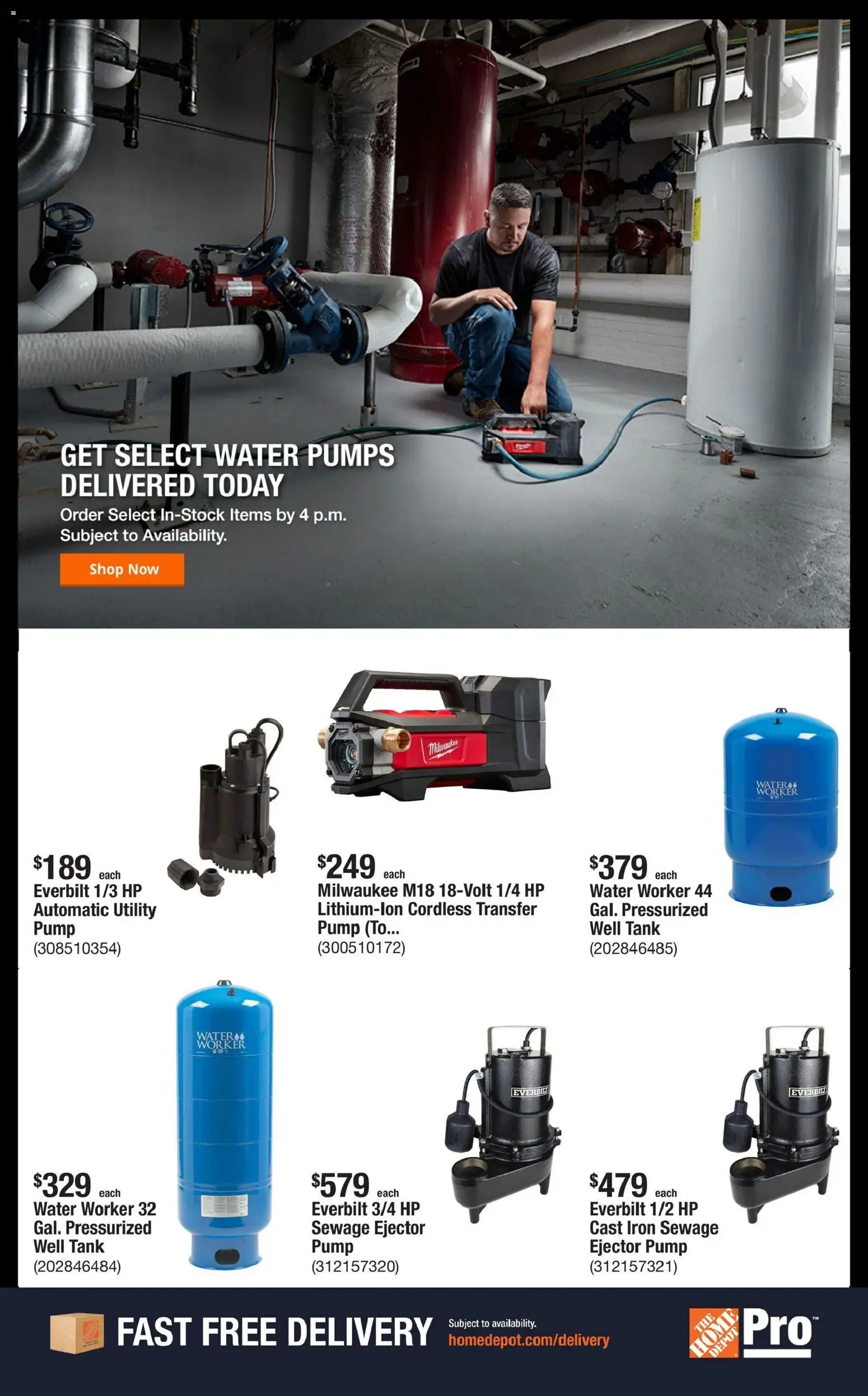Home Depot Shop Pro Ad - PA - valid from 23.02.2026 | Page: 5 | Products: Pump, Water, Iron