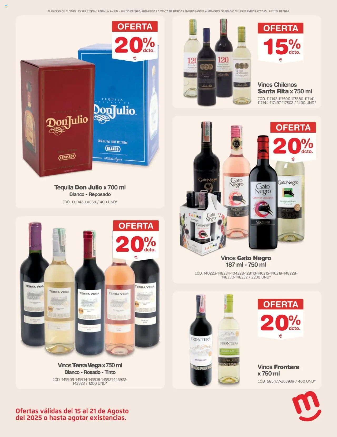 Makro revista - valida desde el 15.08.2025 | Página: 22 | Productos: Sal, Tequila, Corta uñas, Tintura