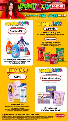 Vista previa de H-E-B folleto, nuevo folleto de la tienda, válido en México a partir del 25.07.2025