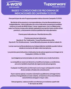 Vista previa Tupperware - Programa de Indicaciones válido desde el 13.10.2025 | Página: 6 | Productos: Campana, Térmica, Mochila