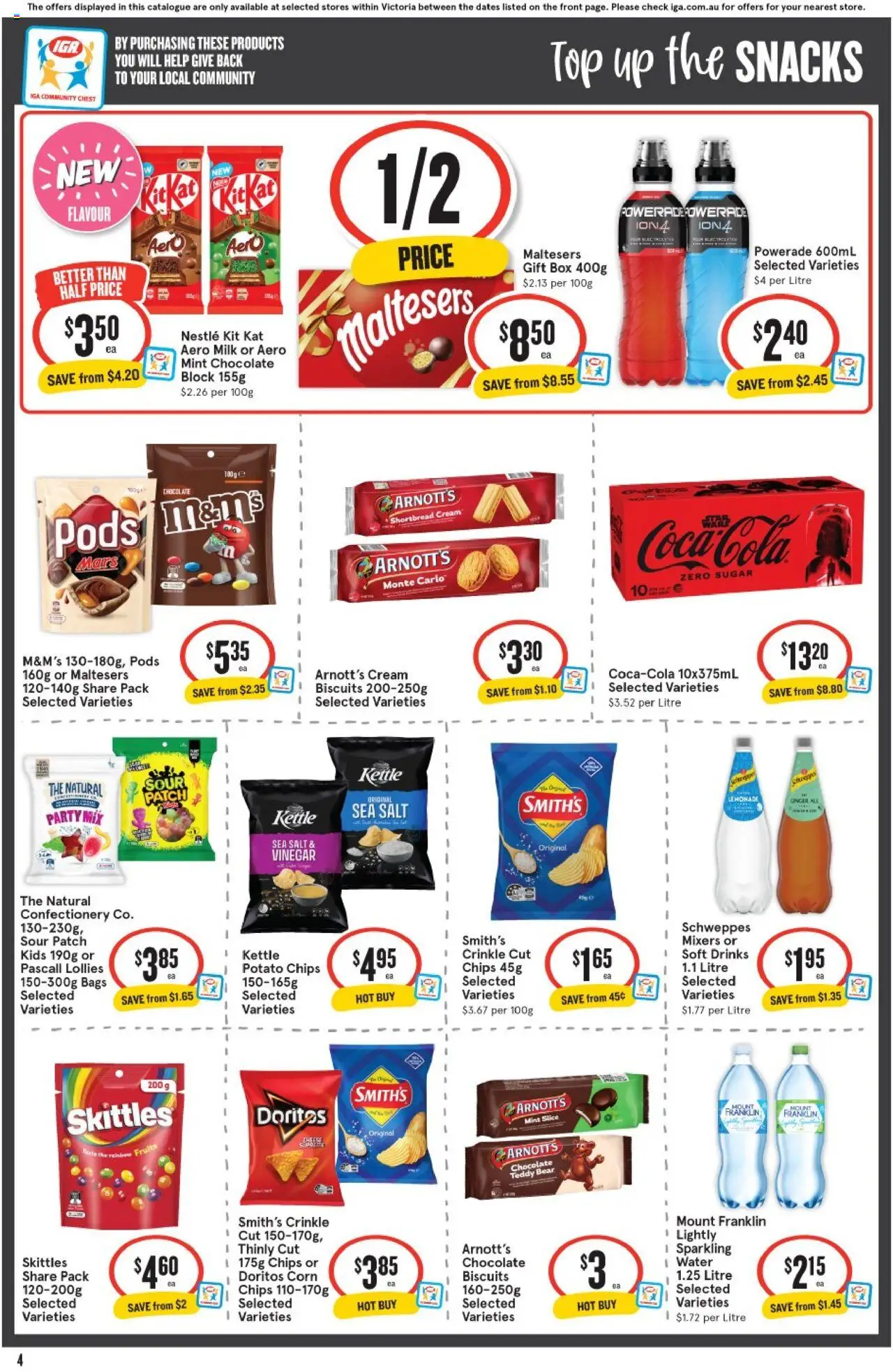 IGA catalogue - valid from 13.08.2025 | Page: 4 | Products: Honey, Tomatoes, Mandarins