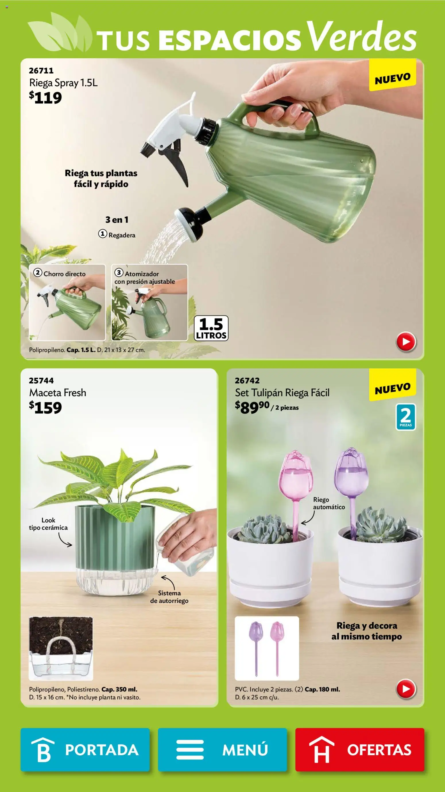 Nuevas ofertas de Betterware válidas en toda la República Mexicana desde el 02.03.2026. ¡Encuentra las mejores ofertas en Betterware campaña 3 2026! | Página: 69 | Productos: Planta, Regadera, Maceta