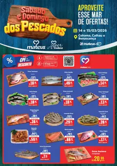 Mateus ofertas Sabado e Domingo dos Pescados - Pré-Visualização do folheto da loja Mateus, válido de 14.03.2026