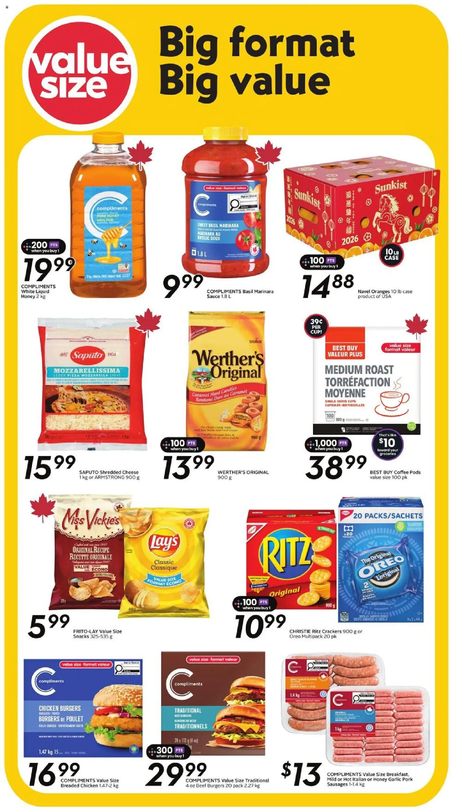 Safeway flyer valid from 22.01.2026 | Page: 15 | Products: Beef, Candies, Case, Pork