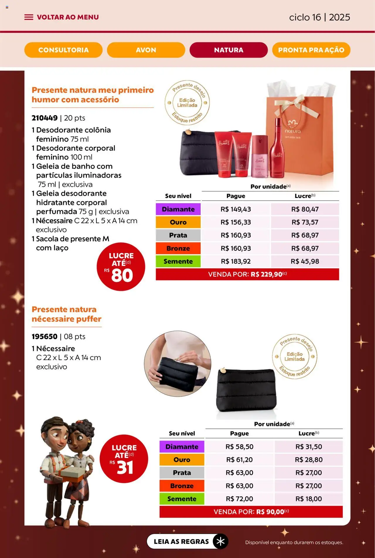 Avon Folheto - válido de 26.09.2025 | Página: 72 | Produtos: Hidratante corporal, Desodorante, Necessaire, Geleia