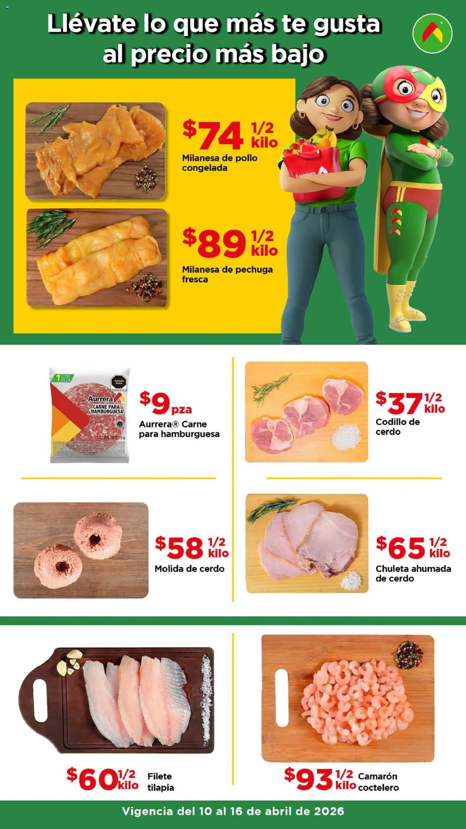 Nuevas ofertas de Bodega Aurrerá válidas en toda la República Mexicana desde el 10.04.2026. ¡Encuentra las mejores ofertas en Bodega Aurrerá folleto Ofertas! | Página: 2 | Productos: Pollo, Milanesa, Cerdo, Té