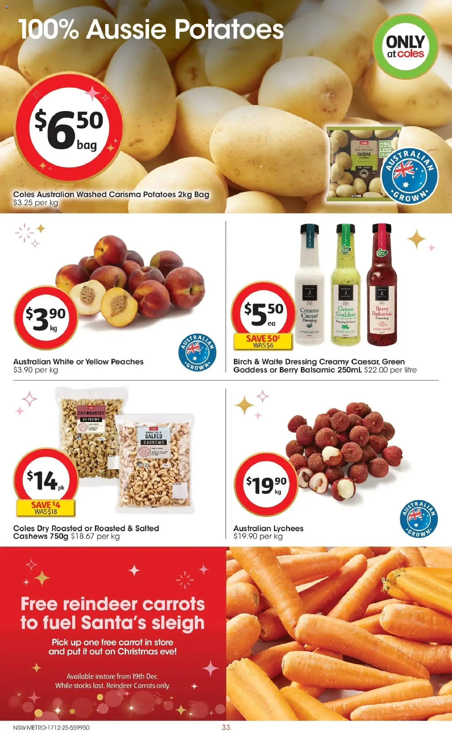 Coles catalogue - valid from 17.12.2025 | Page: 33 | Products: Carrots, Potatoes, Bag