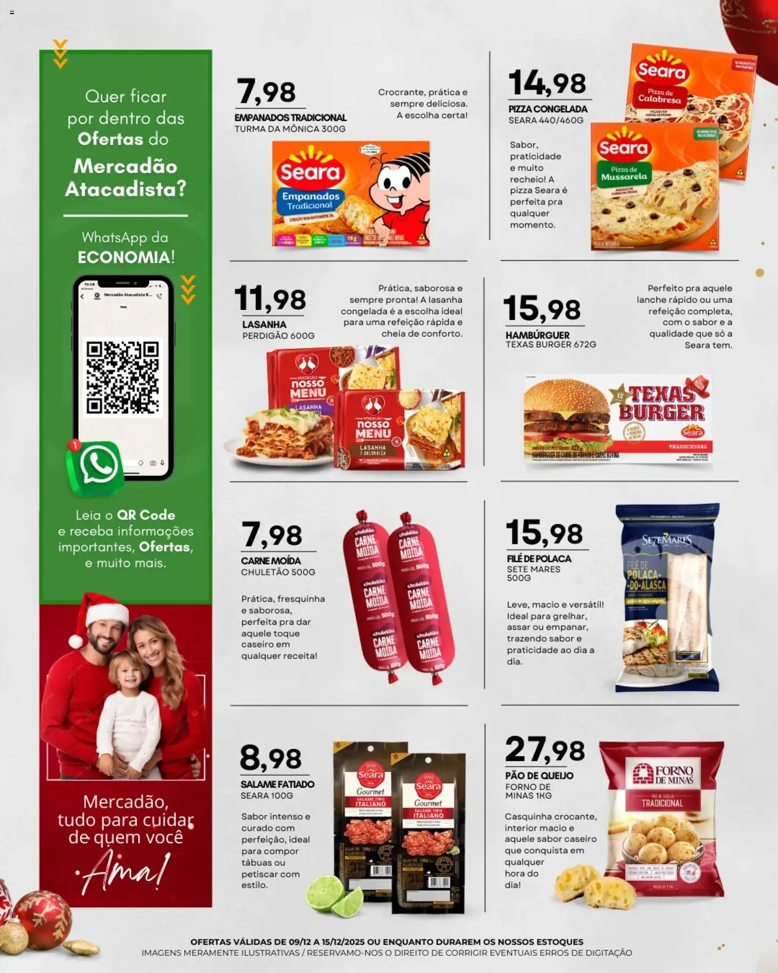 Mercadão Atacadista Folheto - válido de 09.12.2025 | Página: 3 | Produtos: Carne, Chuletão, File de polaca, Pão de queijo