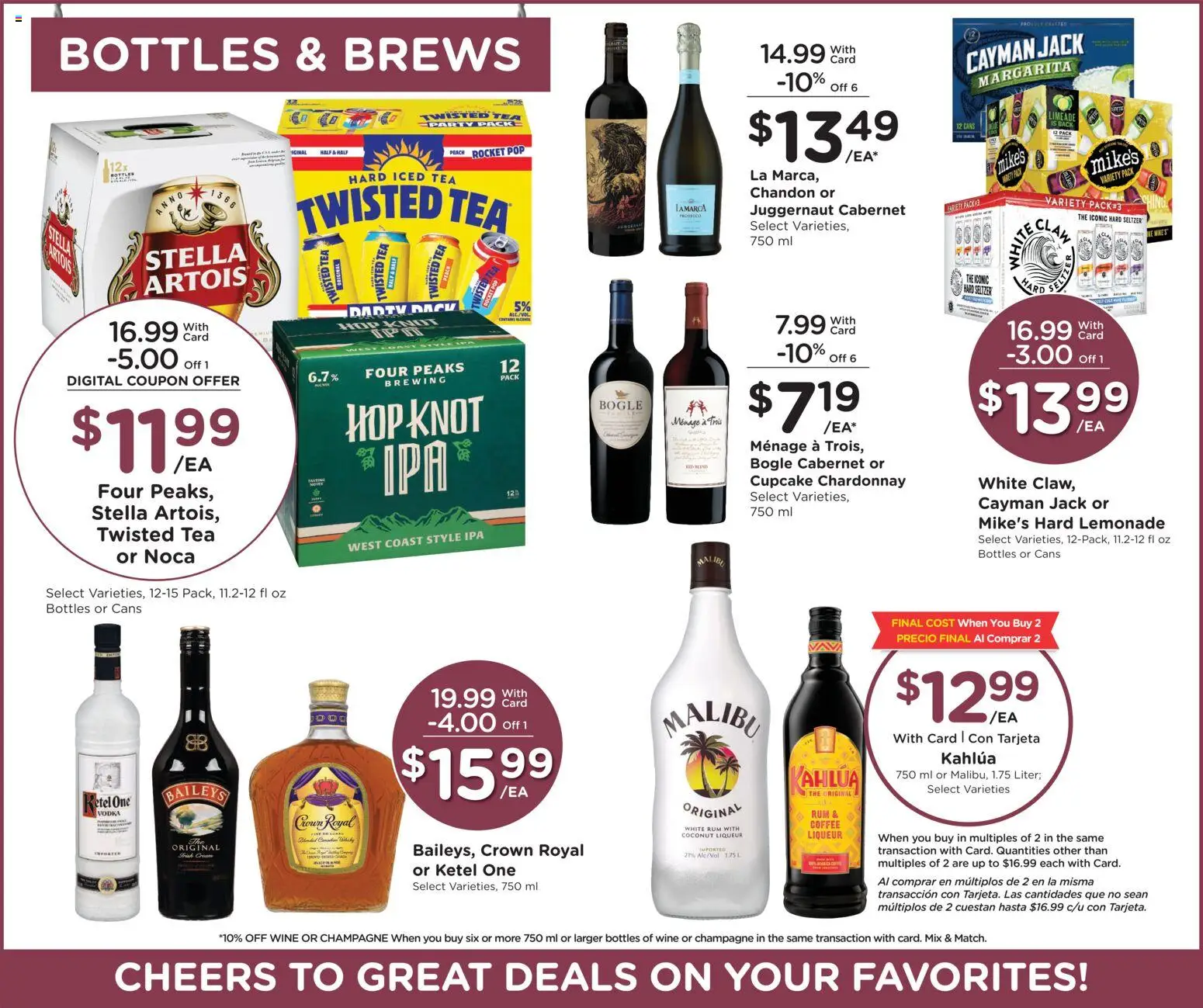Fry's Food Weekly Ad - valid from 28.11.2025 | Page: 8 | Products: Wine, Vodka, Peach, Cupcake