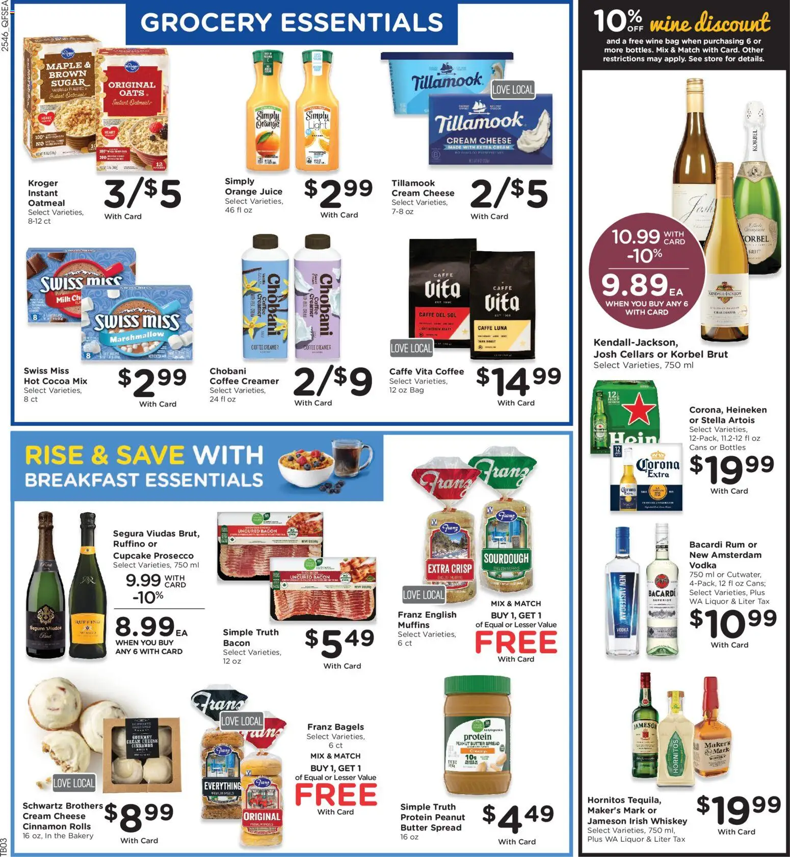 QFC Weekly Ad - valid from 17.12.2025 | Page: 5 | Products: Milk, Cheese, Wine, Whiskey