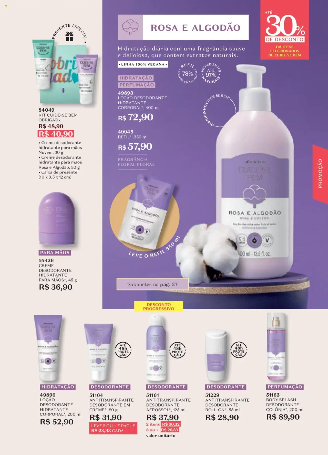 O Boticário Folheto - válido de 13.10.2025 | Página: 29 | Produtos: Caixa, Creme, Algodão, Body