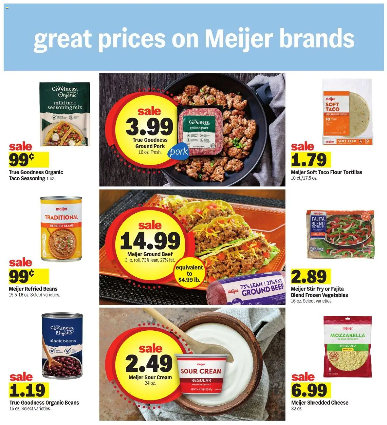 Meijer Weekly Ad - valid from 03.08.2025 | Page: 17 | Products: Cheese, Sour cream, Cream, Vegetables
