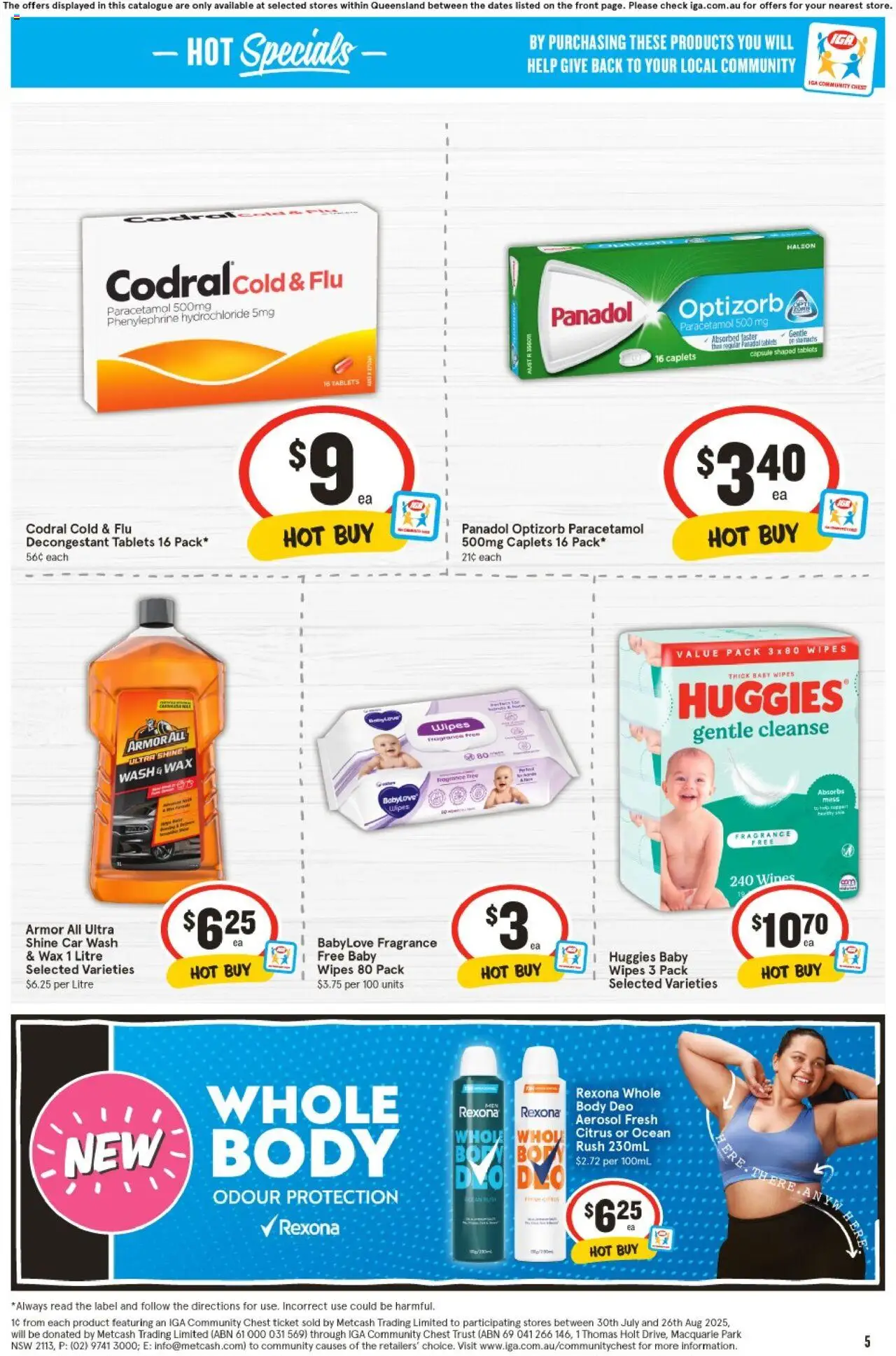 IGA catalogue - valid from 06.08.2025 | Page: 5 | Products: Bacon, Cheese, Cream, Sausage