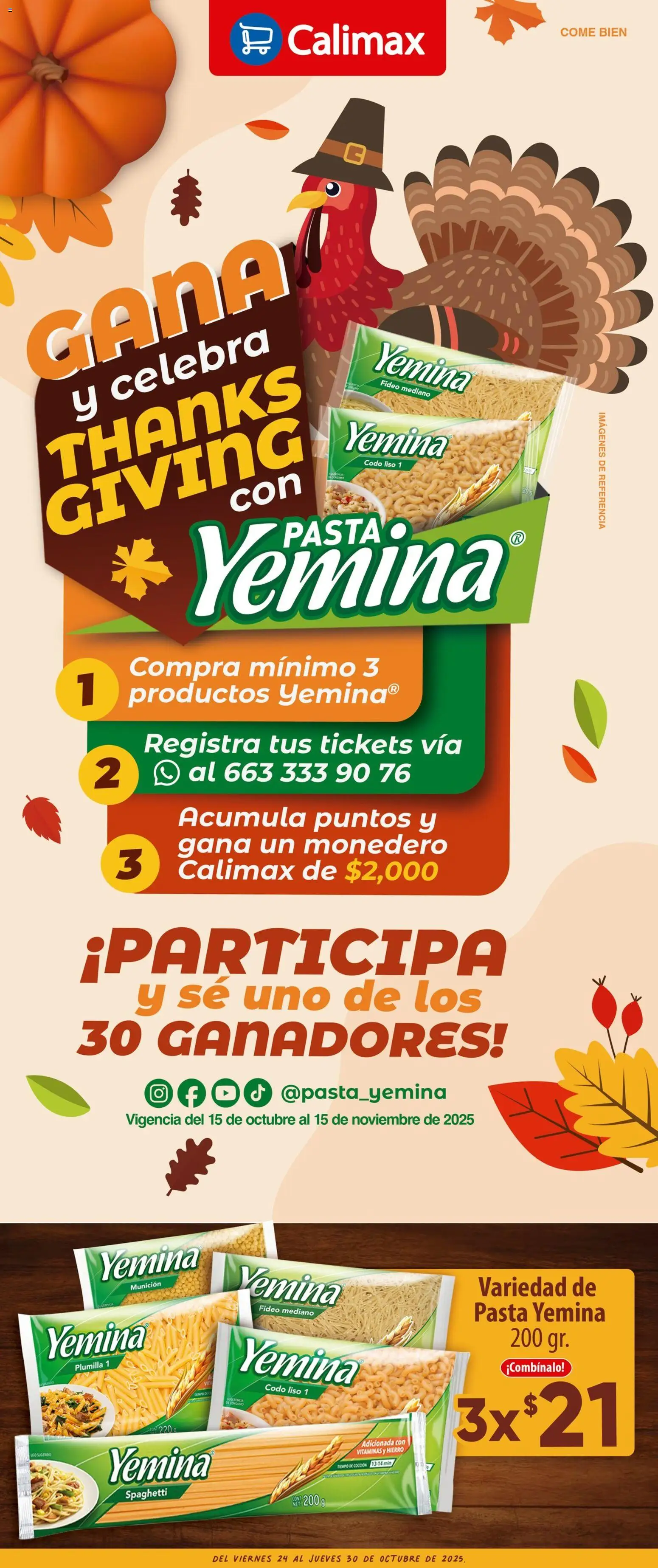 Nuevas ofertas de Calimax válidas en toda la República Mexicana desde el 24.10.2025. ¡Encuentra las mejores ofertas en Calimax - Folleto Mexicali! | Página: 3 | Productos: Monedero, Pasta, Vitaminas