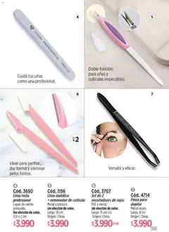 Vista previa Catálogo Amodil Campaña 3 válido desde el 01.03.2026 | Página: 139 | Productos: Pinza, Removedor de cutícula, Lima