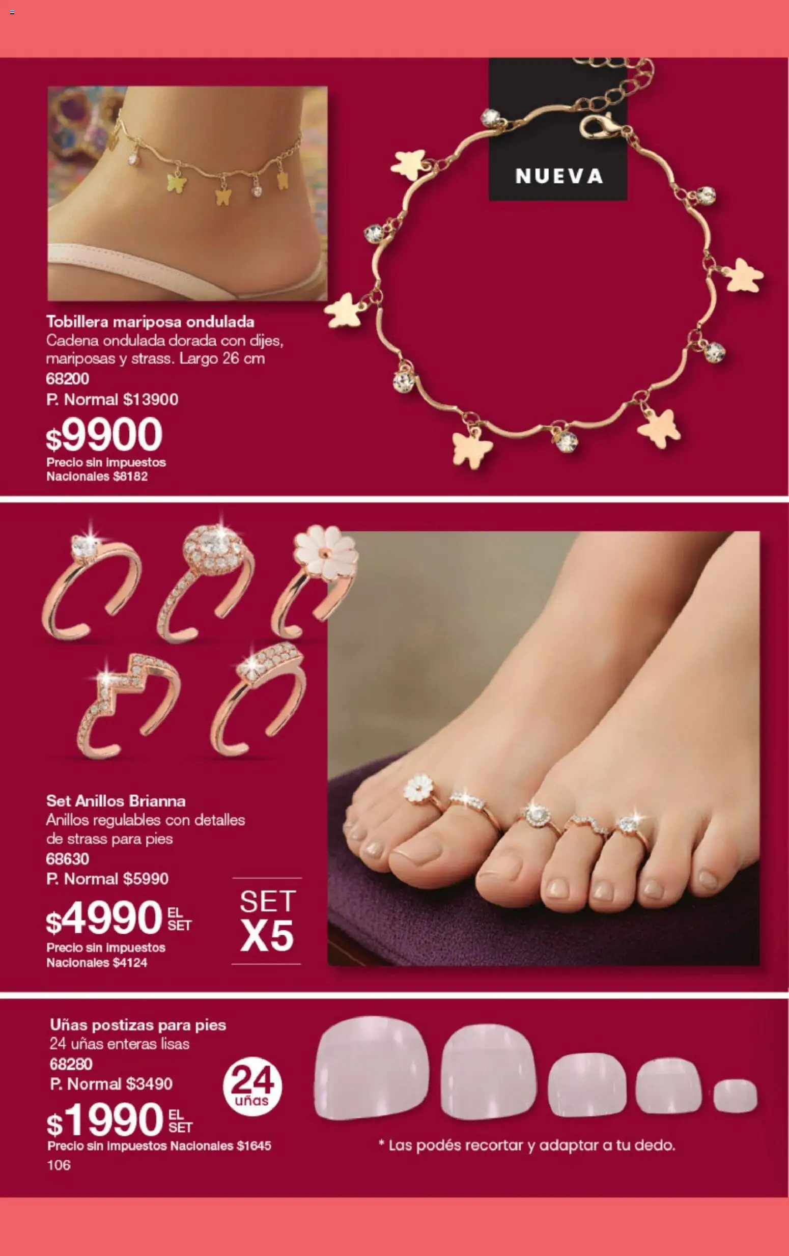 Gigot - CAMPAÑA 03 │ válido desde el 01.03.2026 | Página: 112 | Productos: Tobillera, Cadena, Uñas postizas