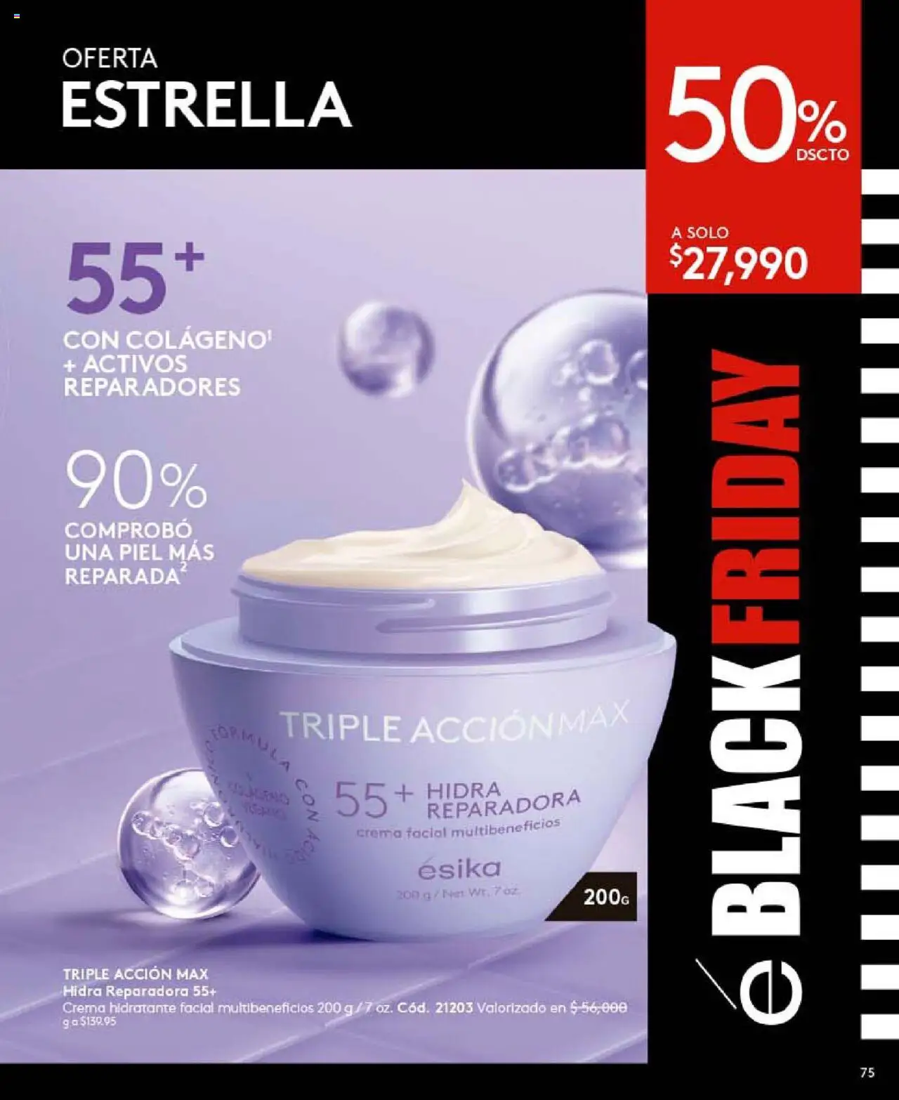 Ésika revista - valida desde el 24.09.2025 | Página: 75 | Productos: Crema