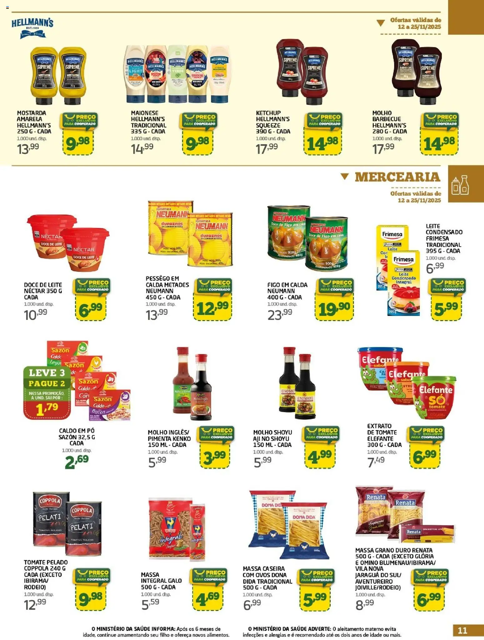 Cooper Folheto - válido de 12.11.2025 | Página: 11 | Produtos: Figo, Leite, Maionese, Leite condensado