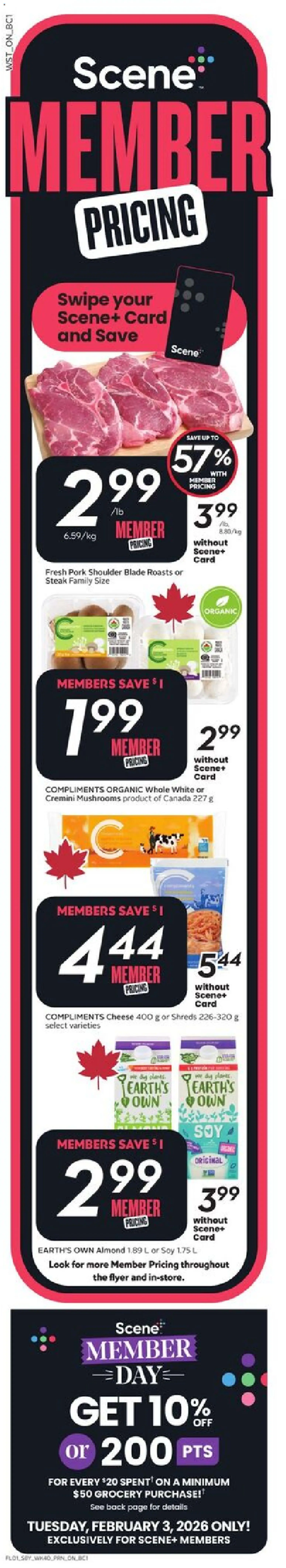Safeway flyer valid from 29.01.2026 | Page: 2 | Products: Cheese, Pork