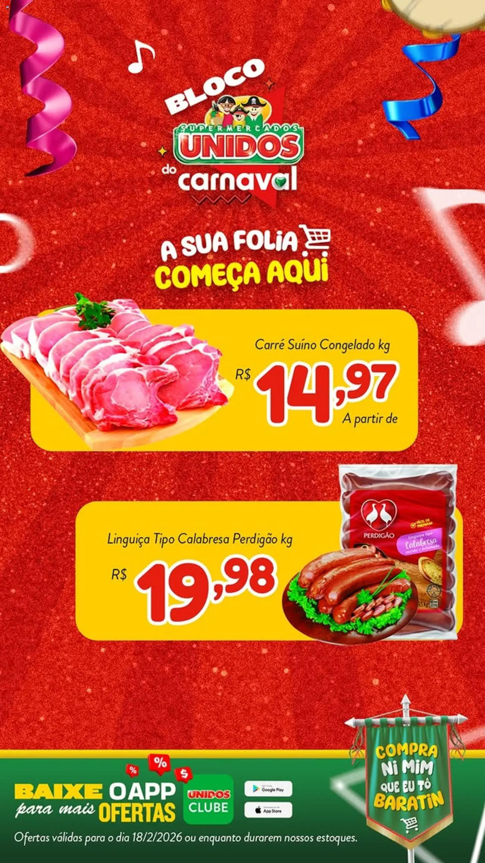 Supermercados Unidos Folheto - válido de 18.02.2026 | Página: 3 | Produtos: Linguiça