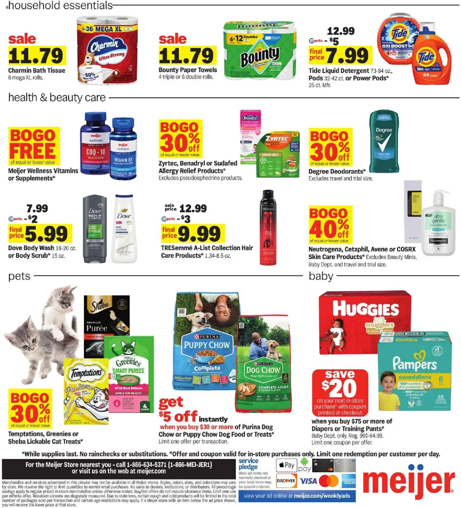 Meijer Weekly Ad - MI - valid from 22.04.2026 | Page: 4 | Products: Vitamin, Bath, Detergent, Body Wash