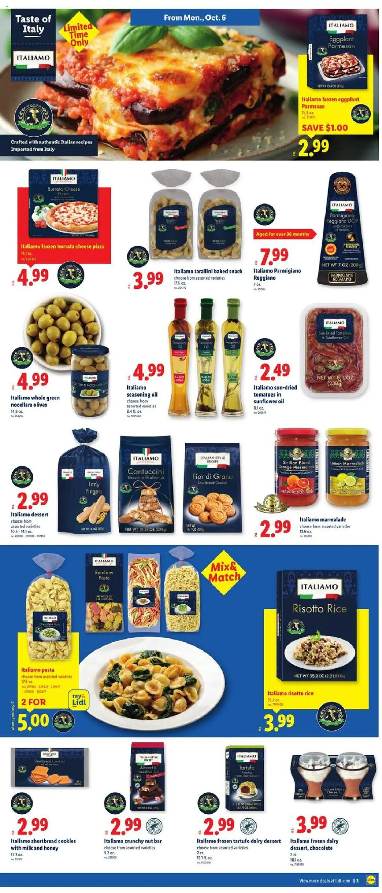 Lidl Weekly Ad - DC - valid from 01.10.2025 | Page: 5 | Products: Milk, Cheese, Oil, Tomatoes