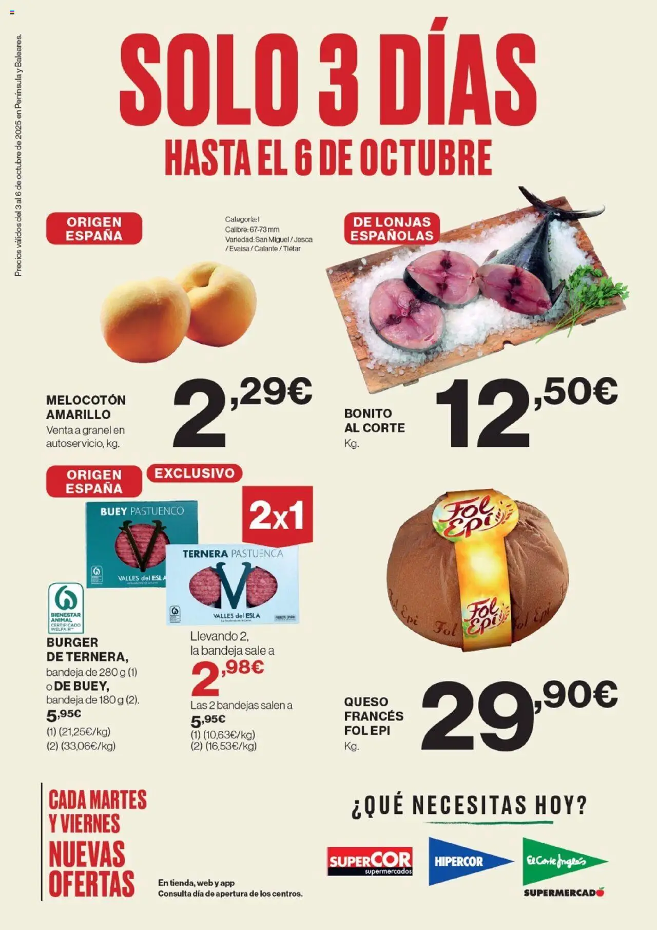 Nuevas ofertas de El Corte Inglés válidas en toda la República Mexicana desde el 03.10.2025. ¡Encuentra las mejores ofertas en El Corte Inglés - Catálogo! | Página: 1 | Productos: Bandeja, Queso