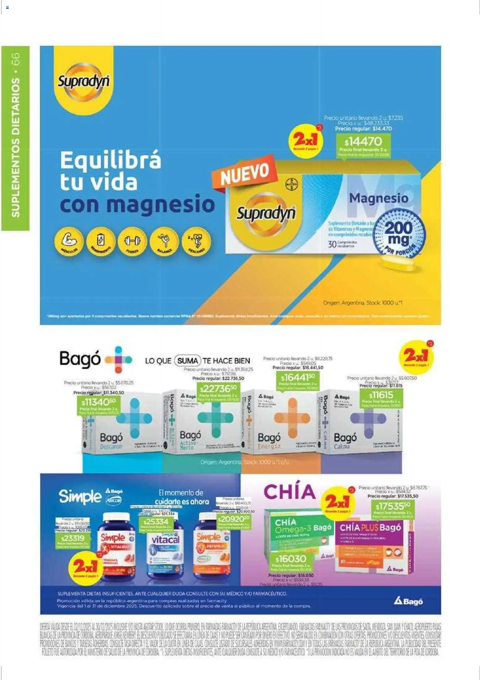 Farmacity catálogo │ válido desde el 02.12.2025 | Página: 66 | Productos: Vitaminas, Sobre, Té