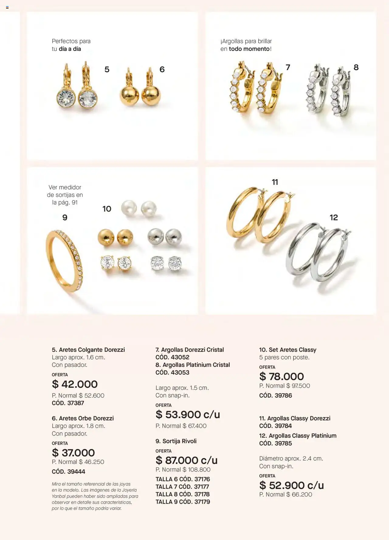 Yanbal revista - valida desde el 11.10.2025 | Página: 93 | Productos: Aretes