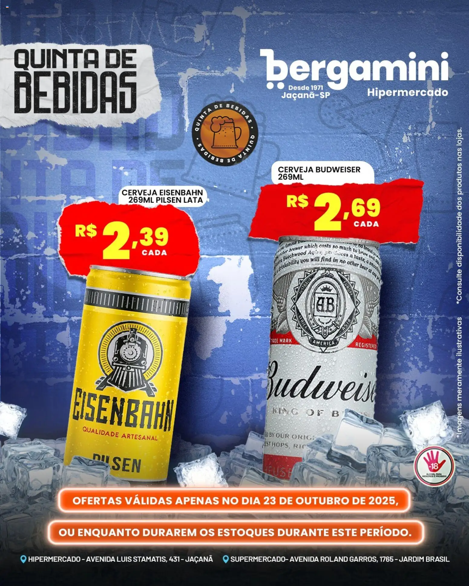 Supermercado Bergamini Folheto - válido de 23.10.2025 | Página: 2 | Produtos: Pó, Eisenbahn, Cerveja