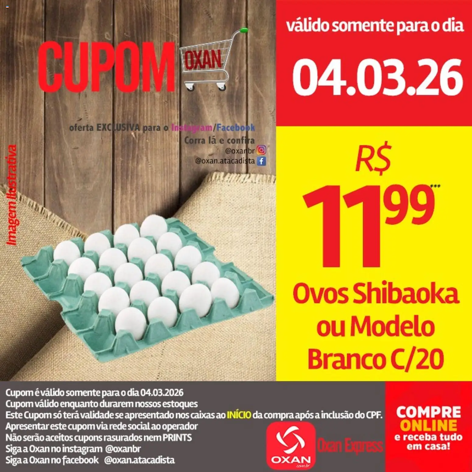 Oxan Atacadista Folheto - válido de 04.03.2026 | Página: 9 | Produtos: Ovos