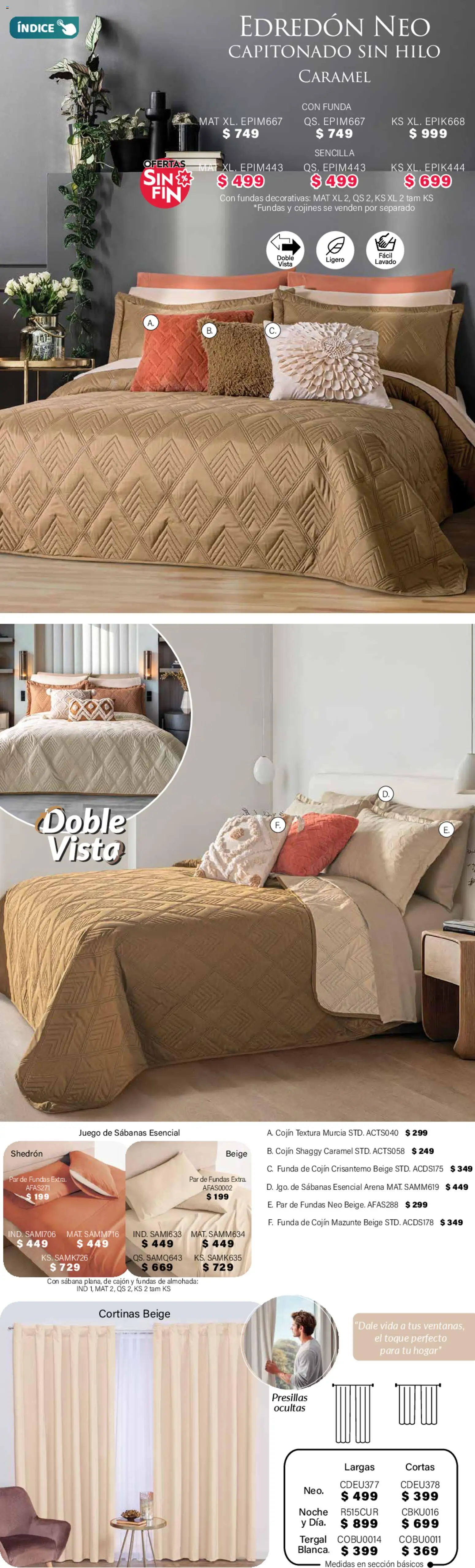 Nuevas ofertas de Colchas Concord válidas en toda la República Mexicana desde el 01.11.2025. ¡Encuentra las mejores ofertas en Colchas Concord Buen Fin! | Página: 8 | Productos: Funda, Almohada, Sabanas, Cortinas