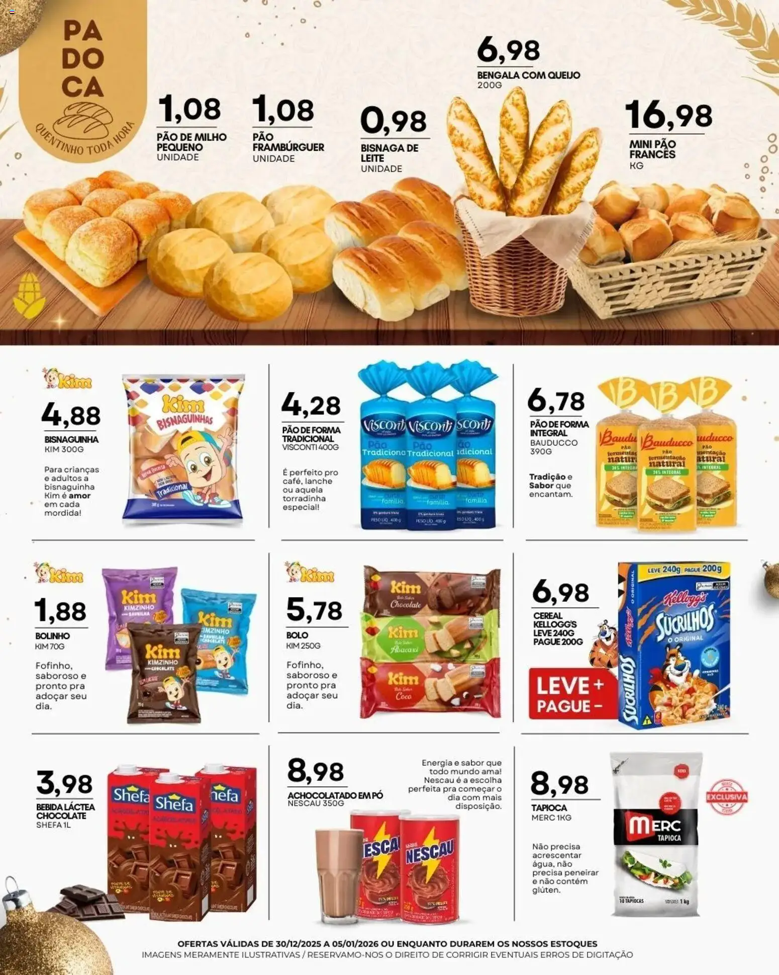 Mercadão Atacadista Folheto - válido de 30.12.2025 | Página: 8 | Produtos: Pó, Pão, Sucrilhos, Pão de forma