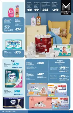 Vista previa de Sam's Club catálogo, nuevo folleto de la tienda, válido en México a partir del 03.03.2026 | Página: 13 | Productos: Crema, Brillo, Pañales, Toallas