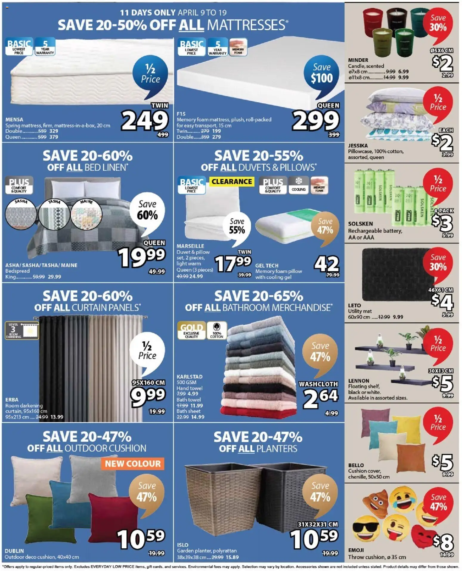 JYSK flyer valid from 09.04.2026 | Page: 2 | Products: Bed, Pillow, Bath